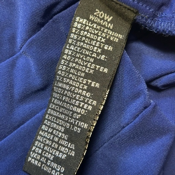 SCARLETT COBALT BLUE SHIMMER INSERT PLUS SIZE DRESS, SIZE 20W - Picture 8 of 8